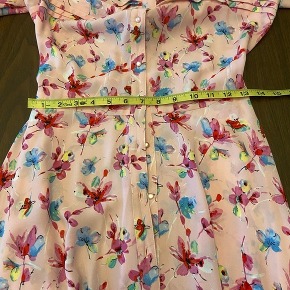Nanette Lepore Floral Belted MIDI Shirt Dress | Size 8 - Picture 10 of 12
